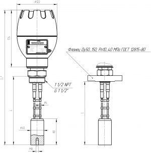 Волноводный радарный уровнемер Левелтач М